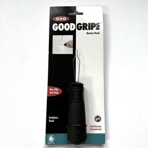 OXO Good Grips Button Hook Dressing Aid Stainless Steel NonSlip Grip NC28667 NEW